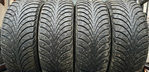 Шипованные шины Goodyear / Hankook 205/55/16 - монтаж (1 фото из 2)
