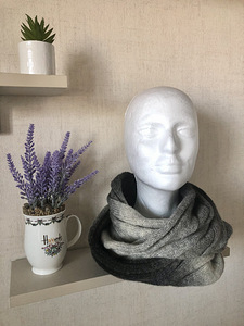 Villane ja poolvillane snood sall (4 foto / 10)