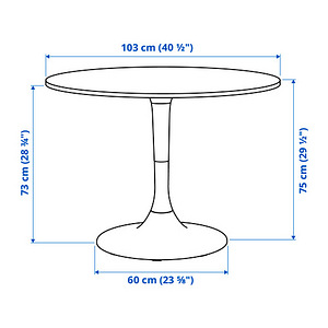 Uued Ikea DOCKSTA laud + uued Ikea TOBIAS akrüültoolid 4tk (7 foto / 10)