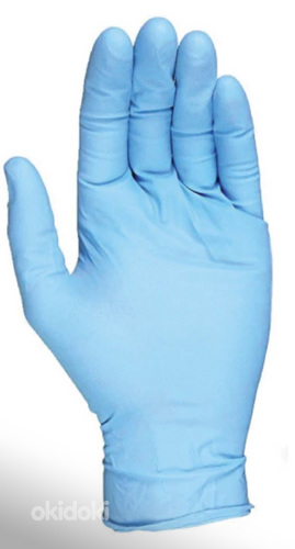 Перчатки нитриловые неопудренные, синие, размер М, 100 шт. (фото #2)