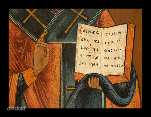 Большая Стариная икона: "Святой Николай Чудотворец" (фото #4)
