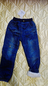 Утеплённые джинсы 128.Новые