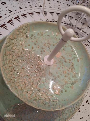 Напольная тарелка - сервировочный поднос, керамика ручной работы (фото #5)