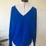 Синий вязаный свитер/свитер L-XL (фото #1)