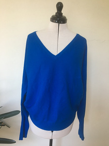 Синий вязаный свитер/свитер L-XL