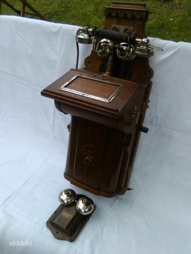Антикварный настенный телефон Ericsson 1900 года (фото #1)