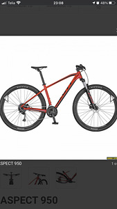 SCOTT ASPECT 950 RED/BLACK 29" (1 foto / 4)