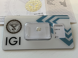 Naturaalne teemant 0.63ct G/SI2 IGI sertifikaat (1 foto / 4)