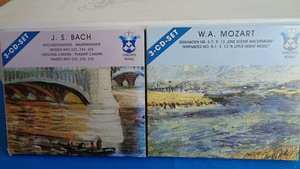J.S.BACH ja W.A.MOZART 3-cd-sets.UUED.
