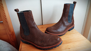 S.40(25.5cm)-Brunello Cucinelli Brown Leather Chelsea Boots (6 foto / 10)