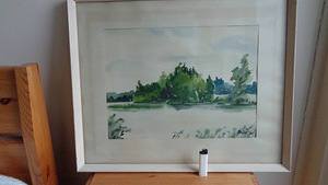 Eesti kunst-SIRJE VOIT(sündinud 1948a.)-Jõe saar 1974a. (1 foto / 10)