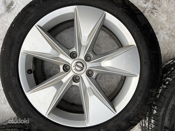 18" оригинальные диски Volvo 5x108 + летние шины 215/55/18 (фото #3)