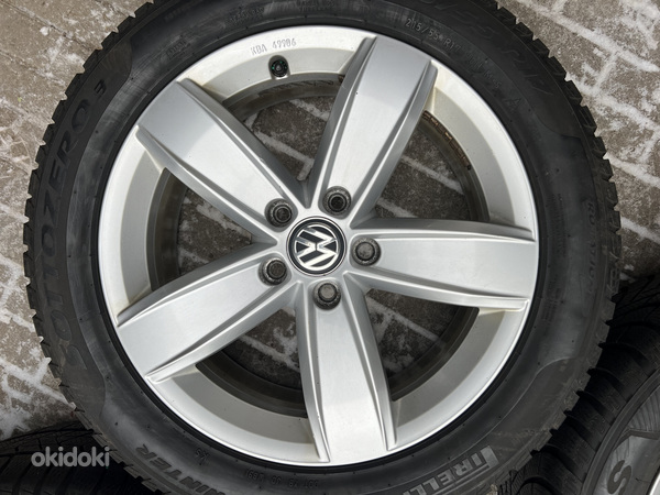 17" оригинальные диски Volkswagen 5x112 + двойные шины 215/55 (фото #3)