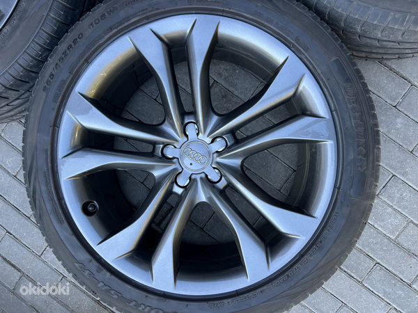 20" оригинальные диски Audi 5x112 + летние шины 255/45/20 (фото #1)