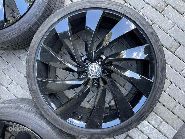 20" оригинальные диски Volkswagen 5x112 + летние шины 245/35/20 (фото #4)