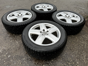 18" оригинальные диски Audi 5x112 + шипованные шины 235/55/18 (5 фото из 8)