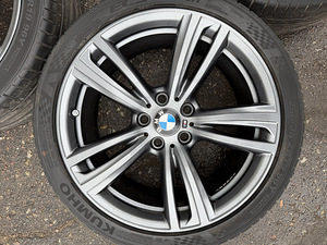 19" оригинальные диски BMW стиль 442M 5x120 с летними шинами 6,5мм (4 фото из 10)