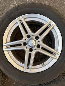 16" диски Mercedes-Benz 5x112 + летние шины 205/60/16 (3 фото из 9)