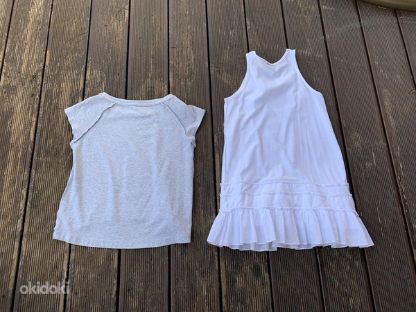 Белое платье + серая футболка (122-132 cm) (фото #5)