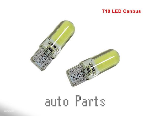 Pirn LED T10 canbus error free silikoonis valge ja sinine (foto #1)