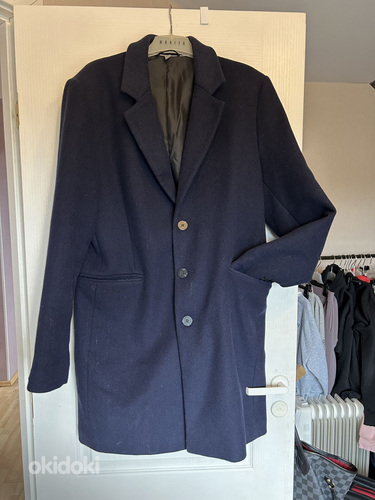 Asos tumesinine, soliidne poolmantel, L