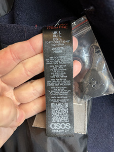 Asos tumesinine, soliidne poolmantel, L (6 foto / 6)