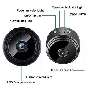 WiFi HD 1080p nutikas salvestav MINI valvekaamera (7 foto / 10)