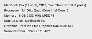 MacBook Pro (13-inch, 2019, Two Thunderbolt 3 ports) (3 foto / 3)