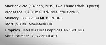 MacBook Pro (13-inch, 2019, Two Thunderbolt 3 ports) (foto #3)