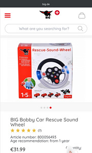 BIG Bobby Car NEXT with Rescue Sound Wheel Sõidetav auto (7 foto / 7)