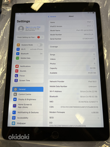 Apple iPad 9 10.2 2021 WiFi + Cellular 64GB Space Gray (foto #1)