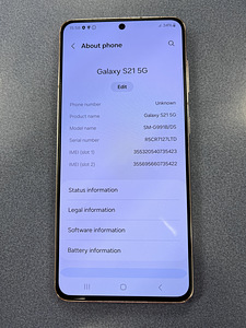 Samsung Galaxy S21 128GB Phantom Violet (kasutatud, seis B) (1 foto / 2)