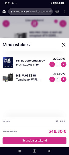 INTEL Core Ultra 250K Plus combo
