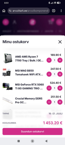 ПК 7700 + rtx5060ti 8gb