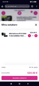 MSI GeForce RTX 5060 Ti 8G GAMING TRIO OC 8GB (1 foto / 1)