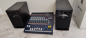Мониторы JBL 705P, 2 шт. + микшер Soundcraft EPM8 (3 фото из 6)