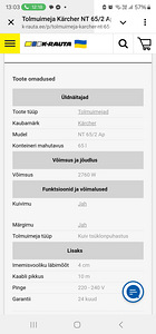 Tolmuimeja Kärcher (3 foto / 3)