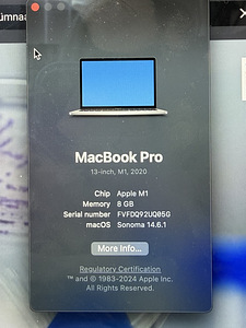 Macbook pro 13-inch, 2020, M1 (7 foto / 7)