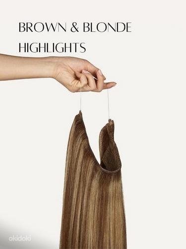 Juuksepikendus HALO HAIR , Brown & Blonde Highlights (foto #1)