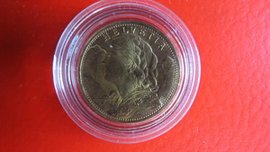 KULDMÜNT SVEITSI 20 FRANKI 1935 LB (3 foto / 6)