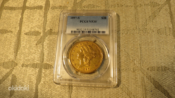 KULDMÜNT 20 USA DOLLARIT 1897 , PCGS SERTIFIKAAT VF35