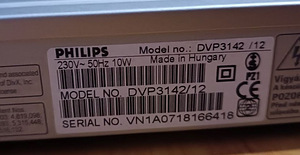 PHILIPS DVP3142 DVD-mängija puldiga DVD/CD/mp3 REGIOONIVABA (3 foto / 5)