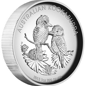 Серебряная монета Australia Kookaburra 1 унция 2013 г.