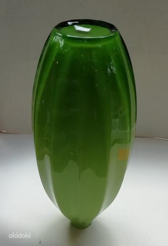 Дизайнерская зеленая ваза 30 см (фото #2)