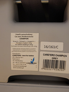 Turvatool Caretero Champion + Isofix 9-18 kg (5 foto / 6)