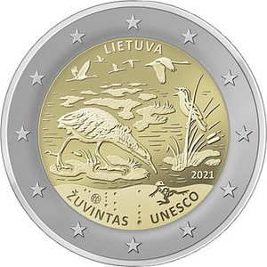 2 евро Литва 2021 UNC