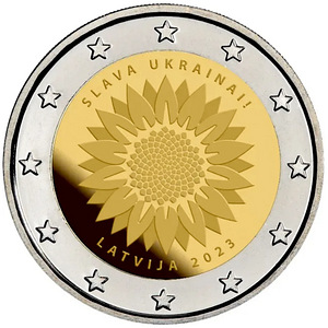 2 eurot Läti 2023 UNC