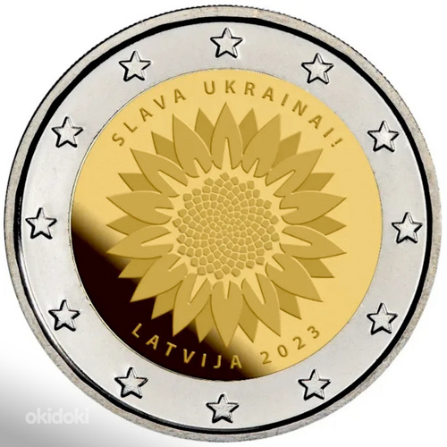 2 евро Латвия 2023 UNC (фото #1)