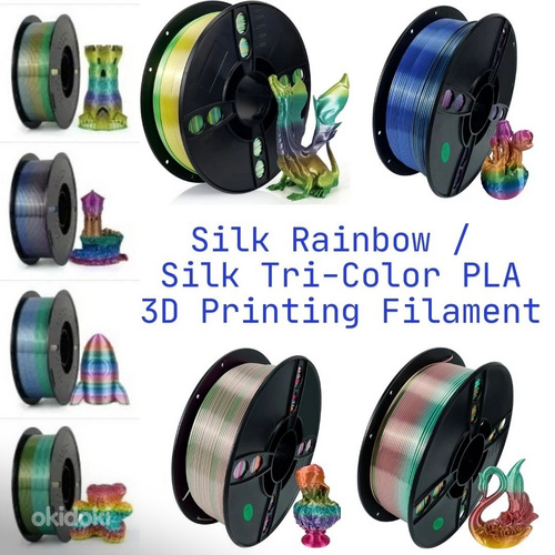 PLA plastik 3D printimiseks – Silk Rainbow
