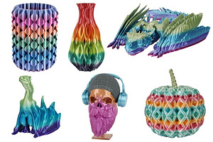 PLA plastik 3D printimiseks – Silk Rainbow (2 foto / 2)